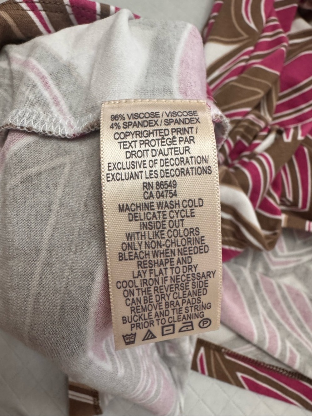 Tommy Bahama Pink and Brown Striped Halter Dress - Picture 4 of 4